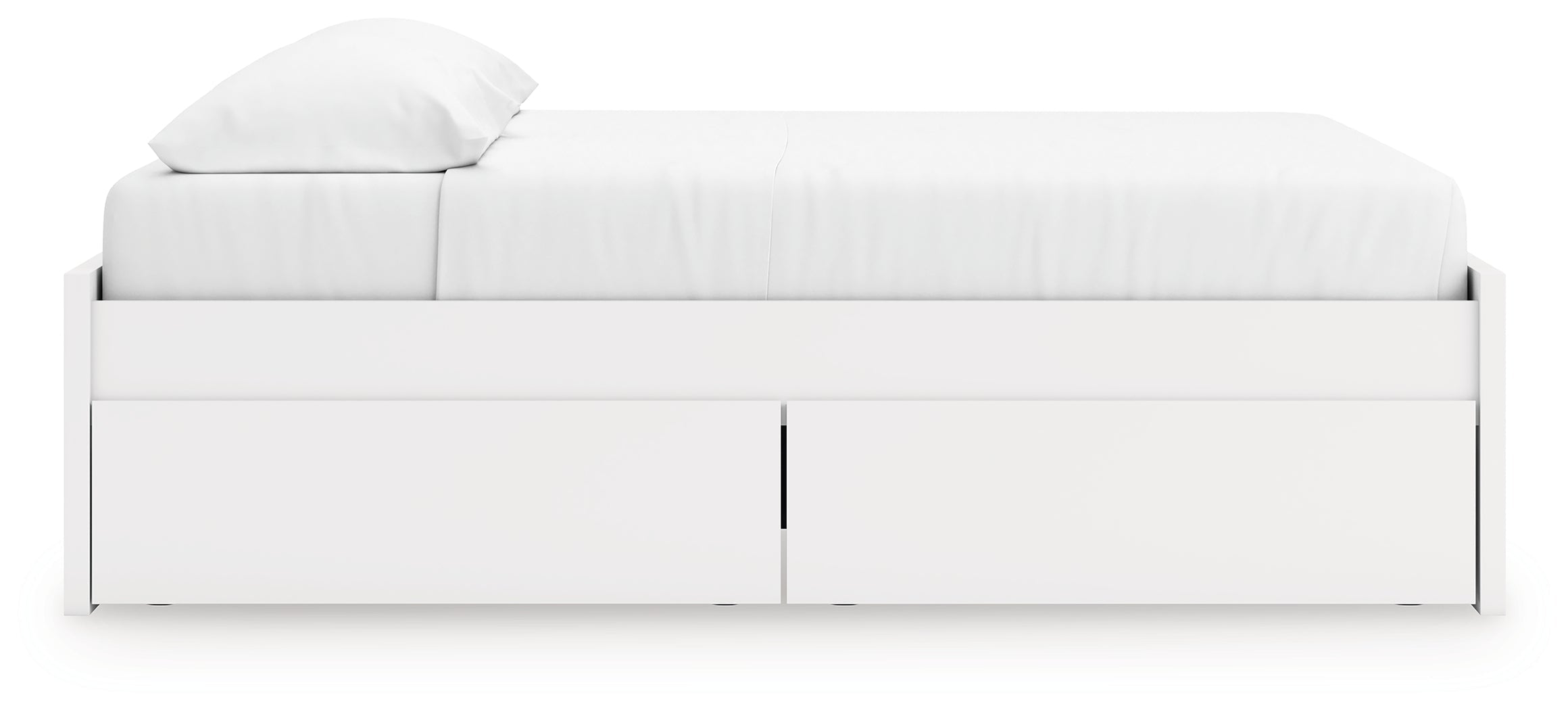 Onita White King Platform Bed with 2 Side Storage