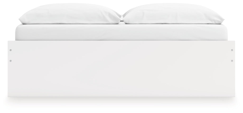 Onita White King Platform Bed with 2 Side Storage