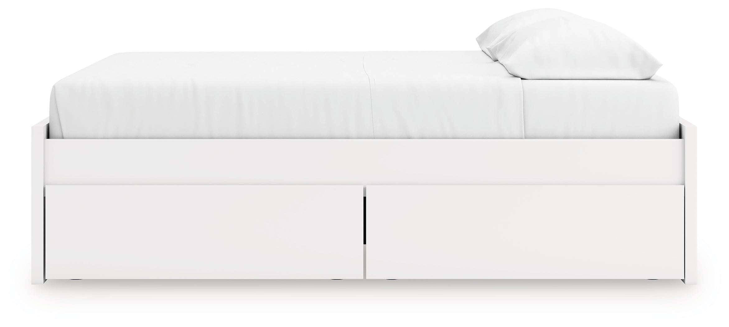 Onita White King Platform Bed with 2 Side Storage