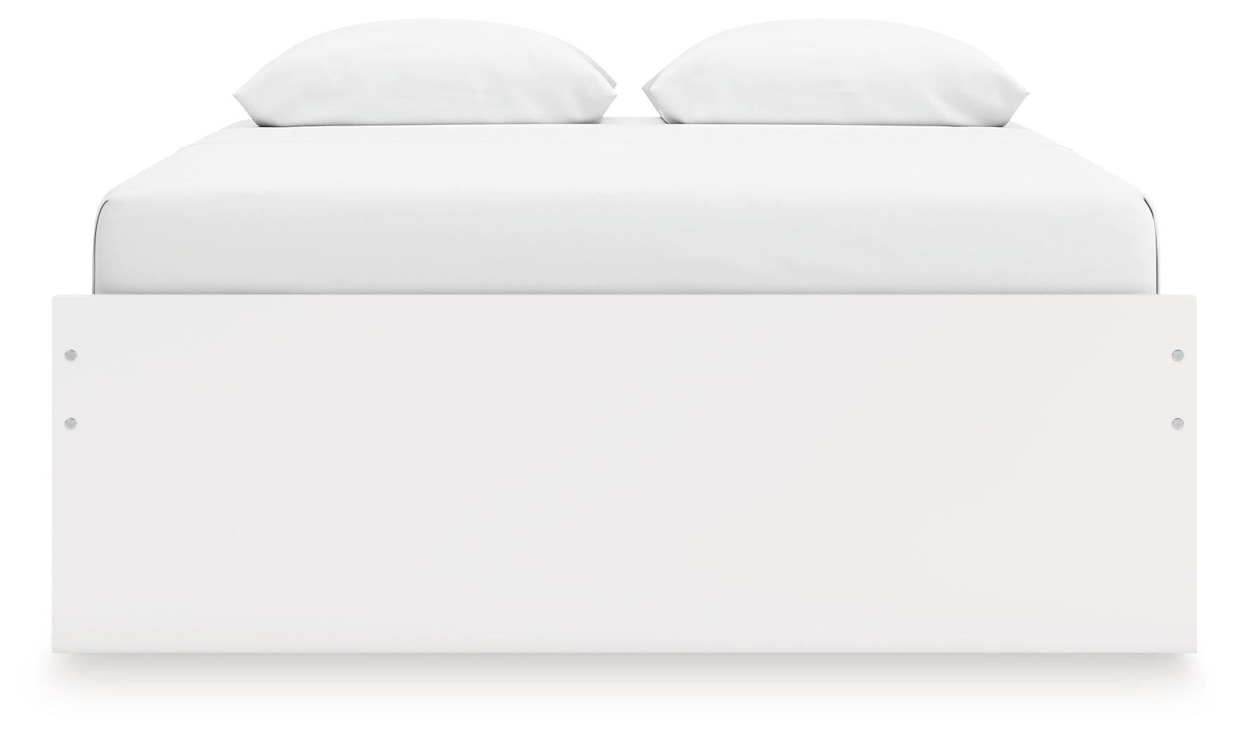 Onita White Queen Platform Bed with 1 Side Storage