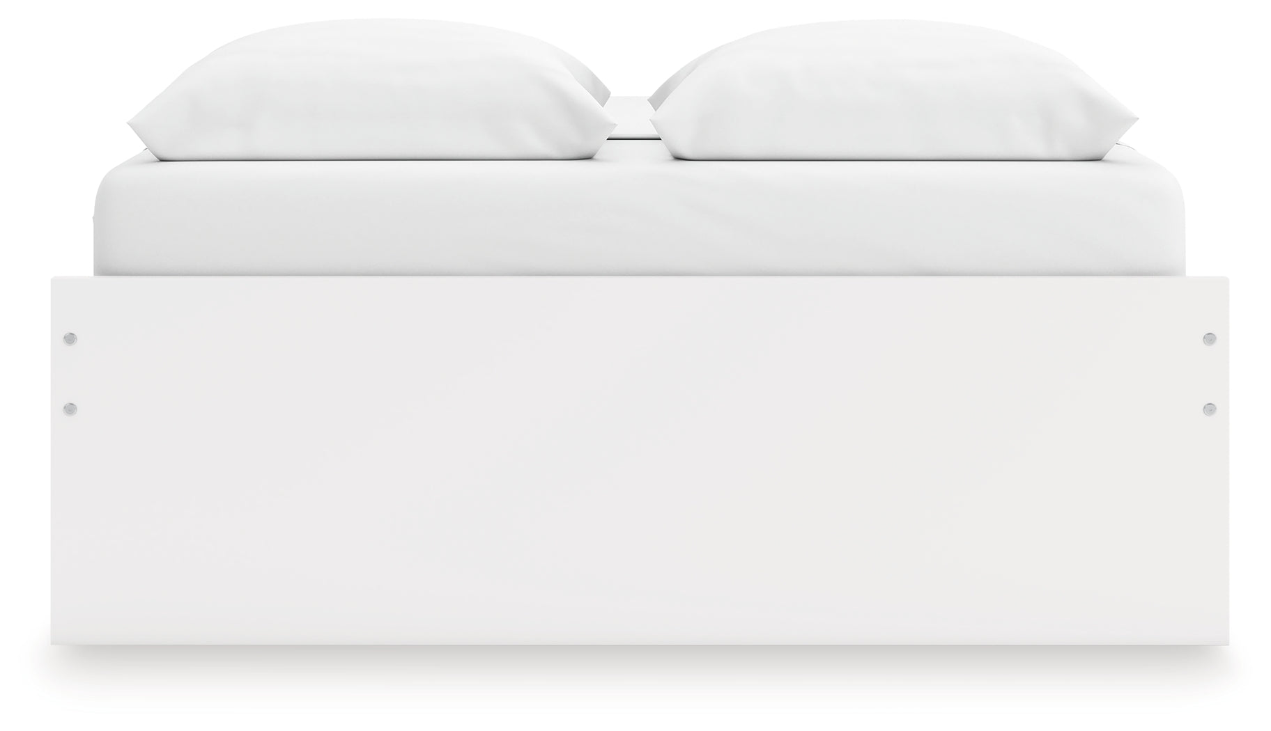 Onita White Queen Platform Bed with 1 Side Storage