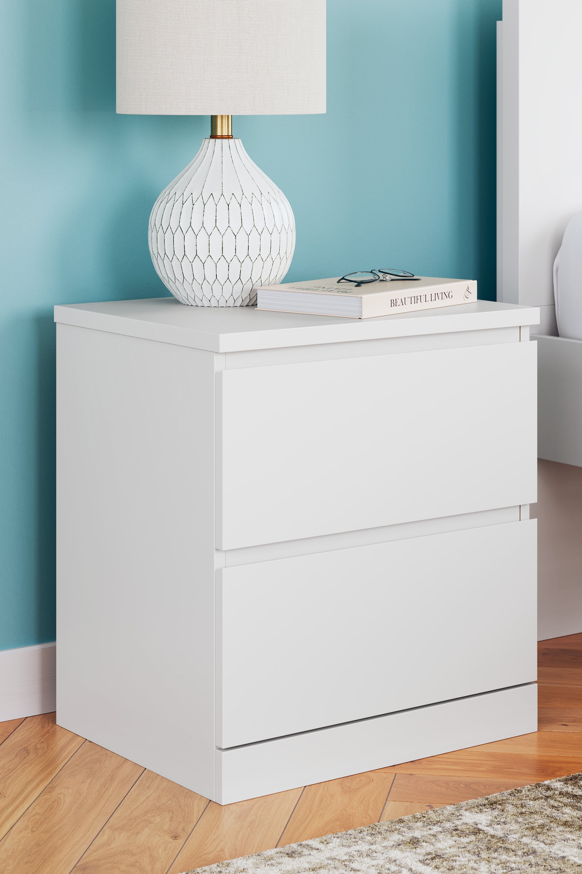 Onita White Queen Storage Bed, Chest and Nightstand