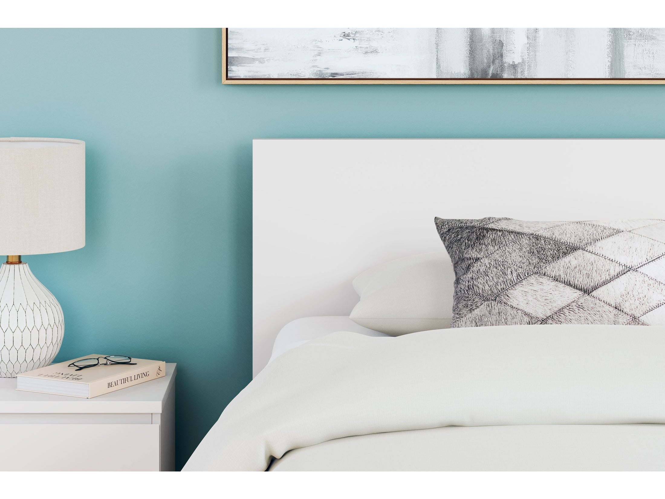 Onita White Twin Panel Headboard