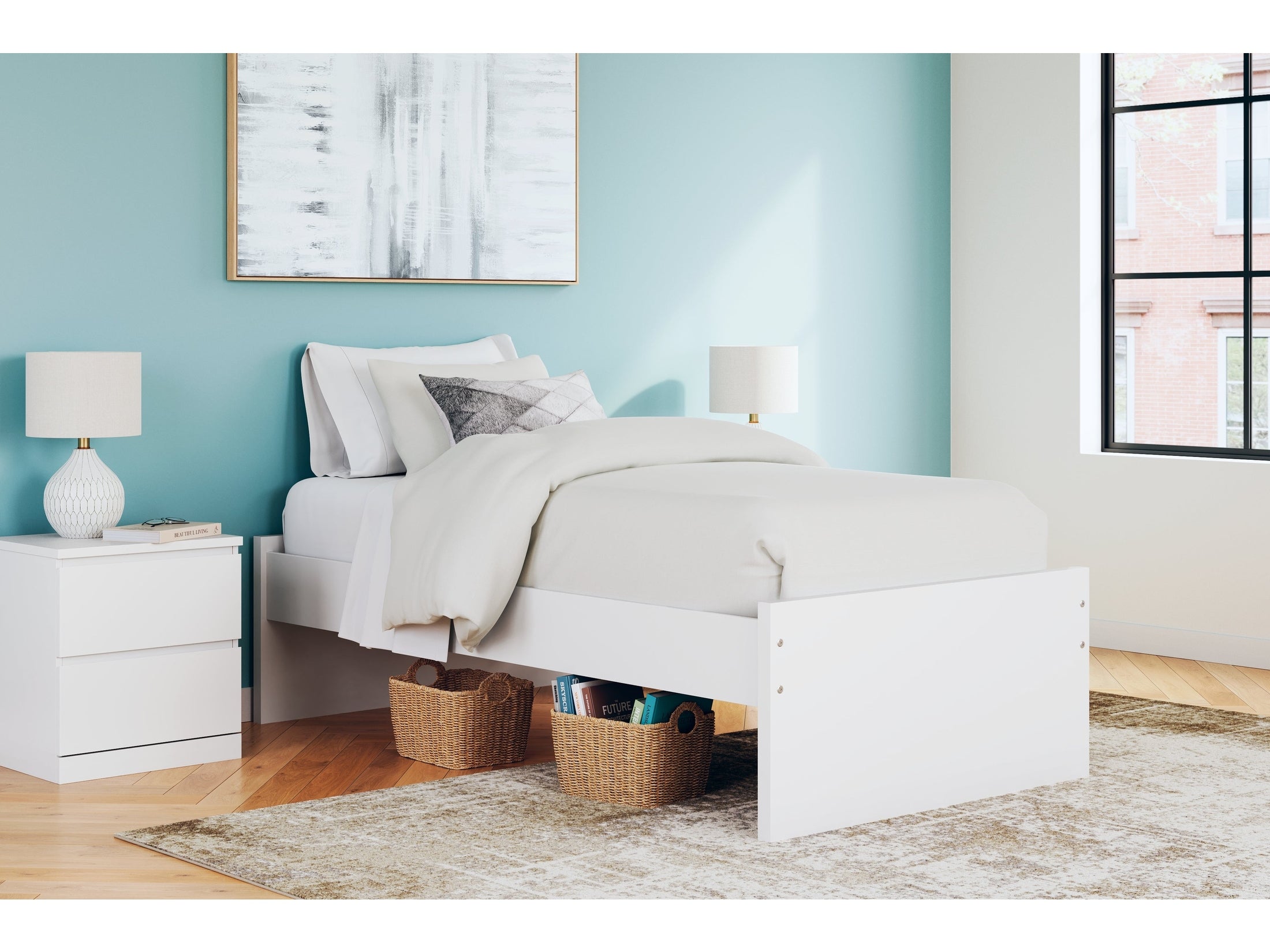 Onita White Twin Platform Youth Bed
