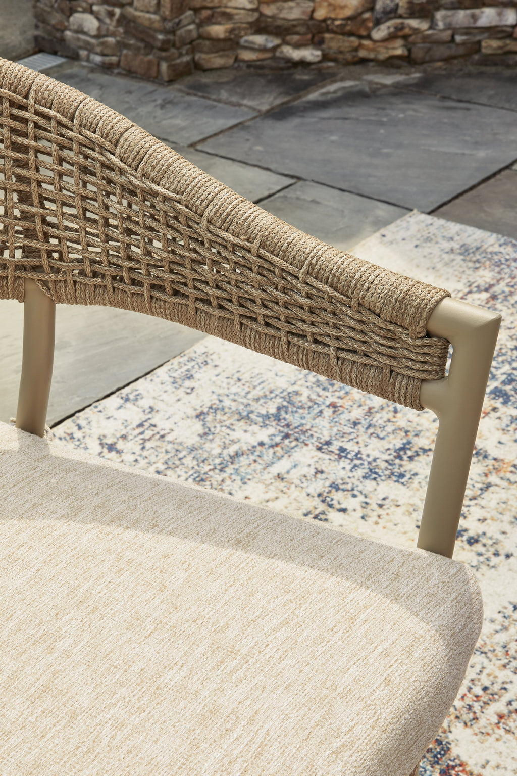 Orchard Beach Beige Arm Chair With Cushion (Set of 4)