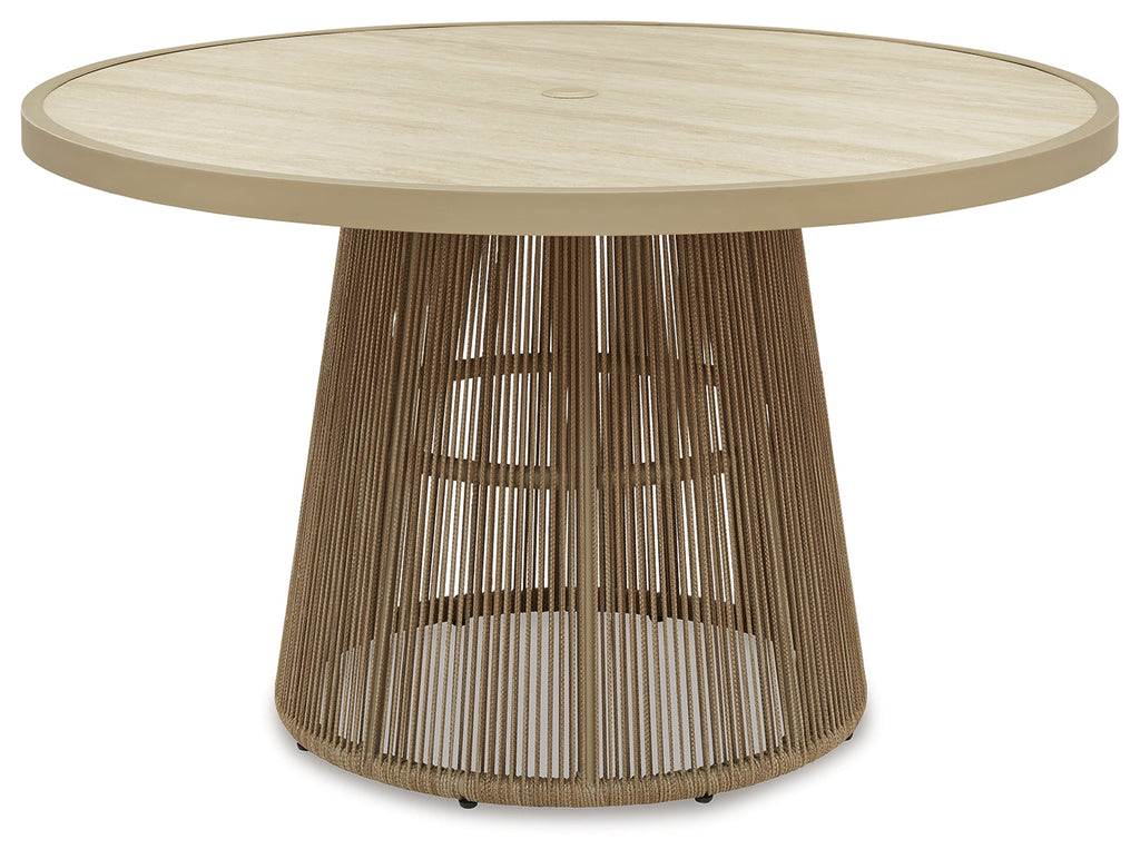 Orchard Beach Beige Outdoor Dining Table