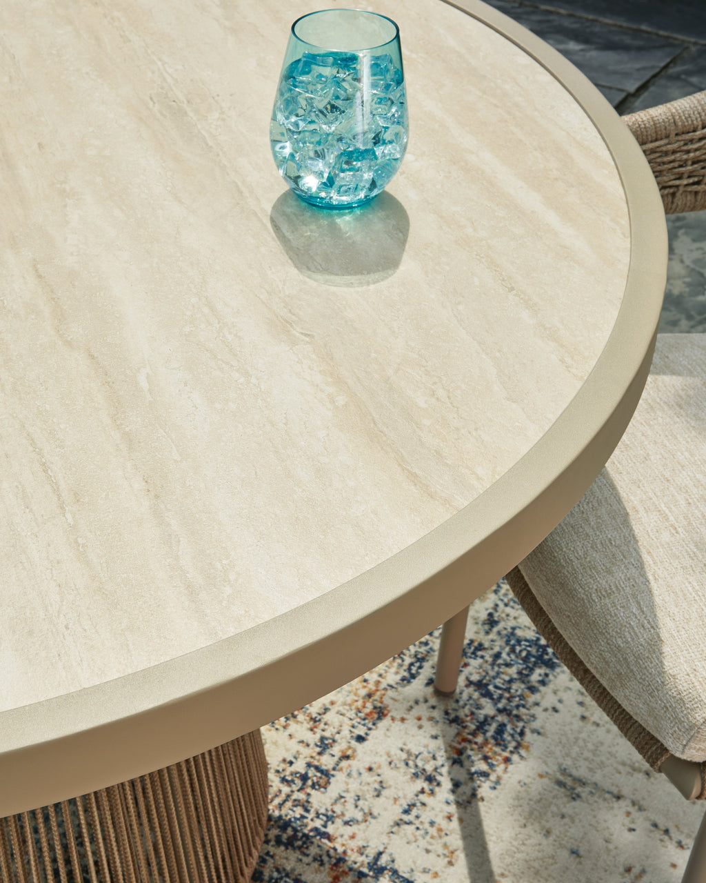Orchard Beach Beige Outdoor Dining Table