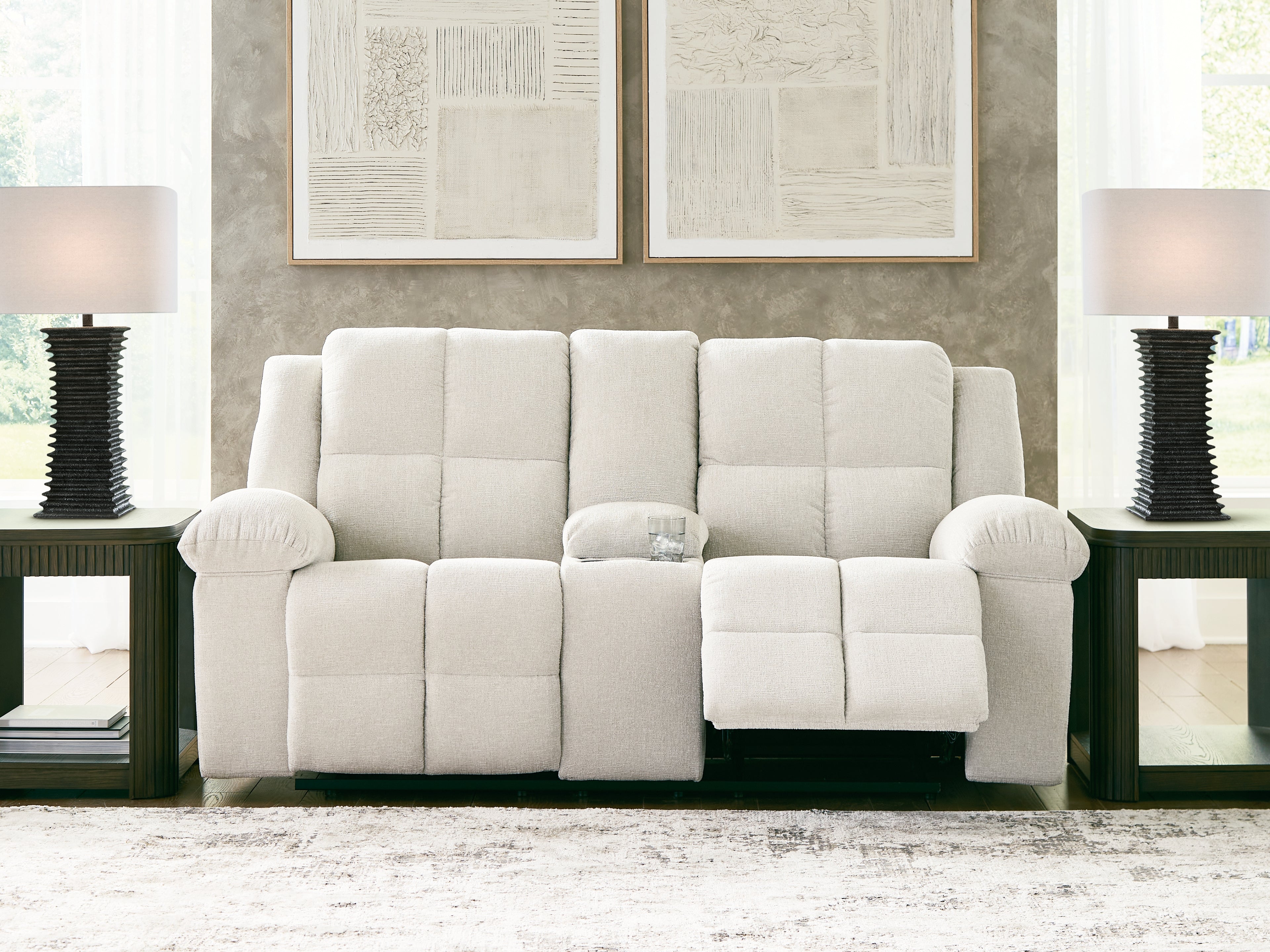 Orlen Winter Reclining Loveseat with Console