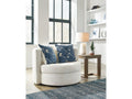Padova Ivory Swivel Accent Chair