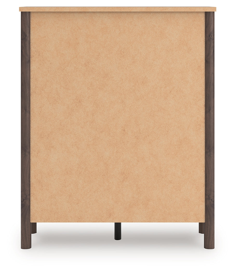 Pamytta Brown Five Drawer Wide Chest