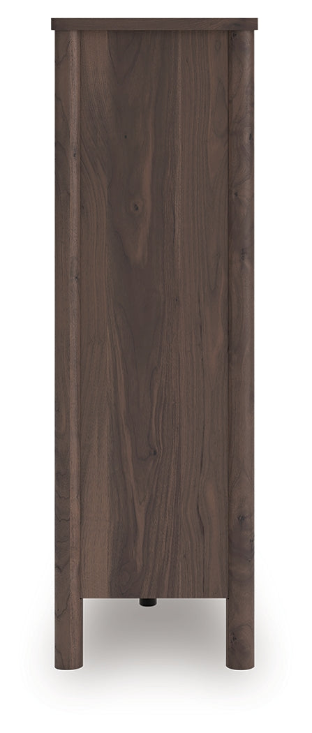 Pamytta Brown Five Drawer Wide Chest