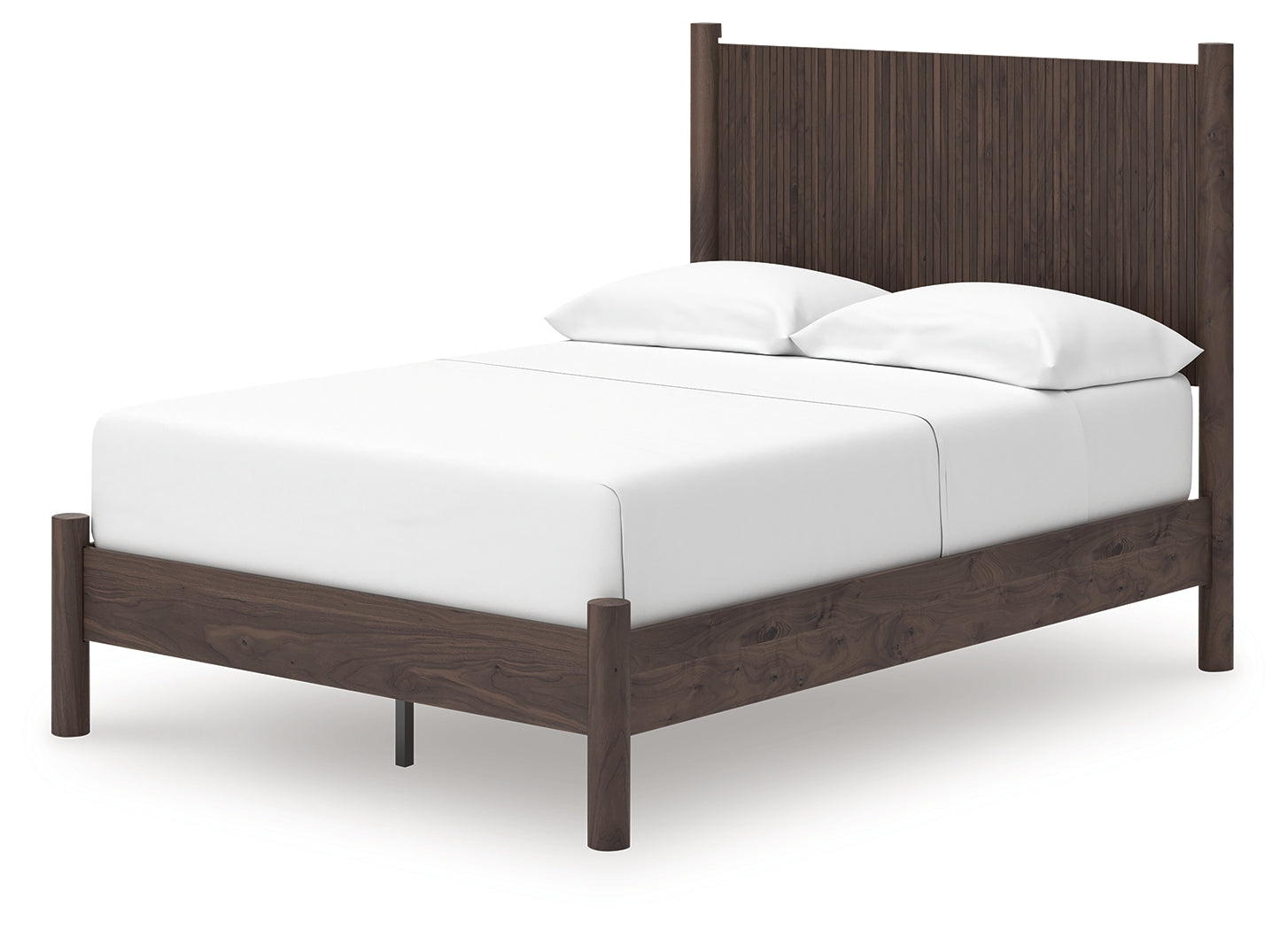 Pamytta Brown Full Panel Platform Bed, Dresser and Mirror