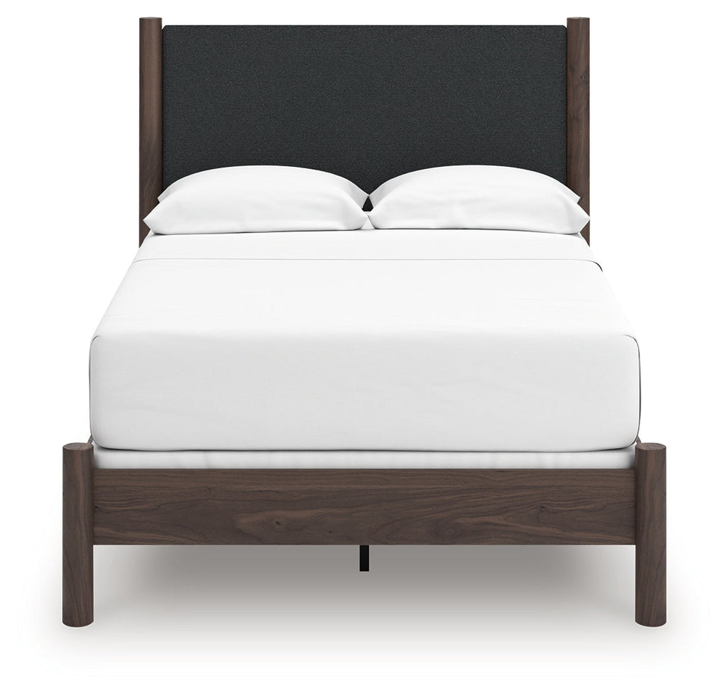 Pamytta Brown Full Upholstered Panel Bed