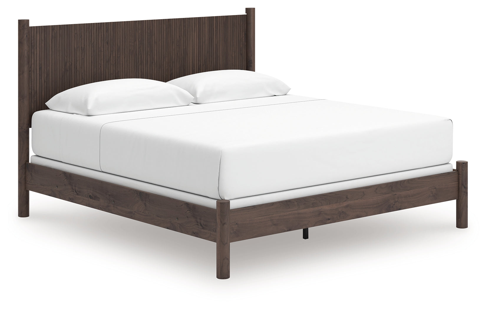 Pamytta King Panel Bed, Dresser, Mirror and Nightstand, Brown