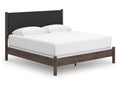 Pamytta Brown King Upholstered Panel Bed