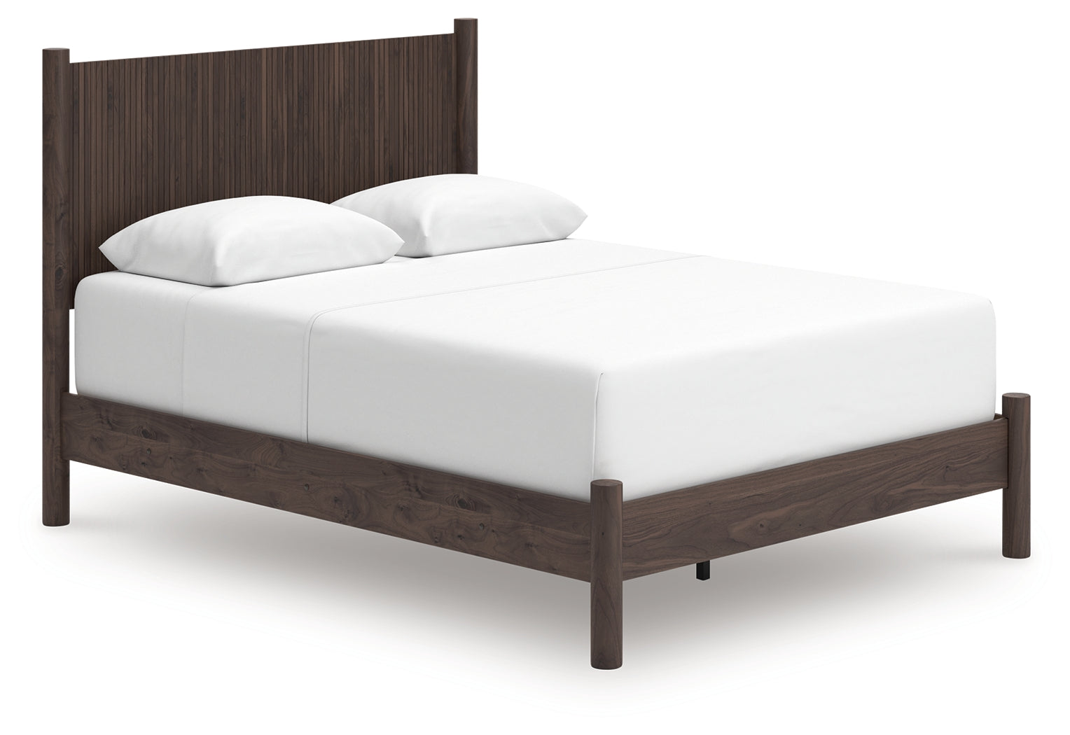 Pamytta Queen Panel Bed, Dresser, Mirror and Nightstand, Brown