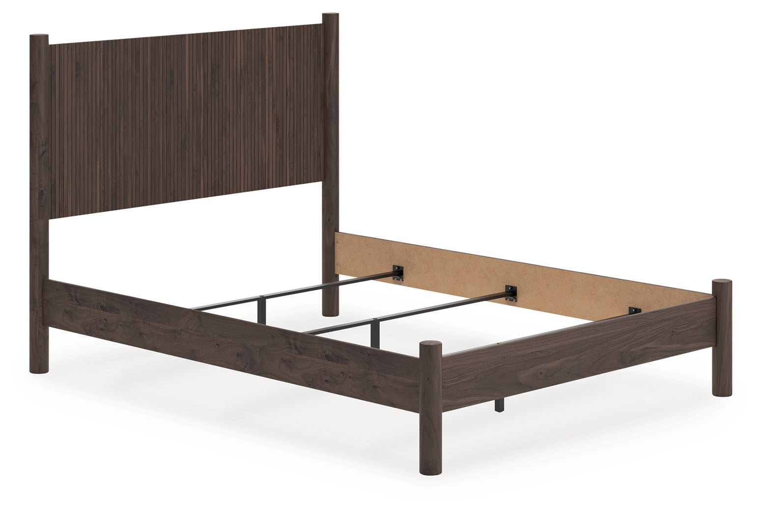 Pamytta Queen Panel Bed, Dresser, Mirror and Nightstand, Brown