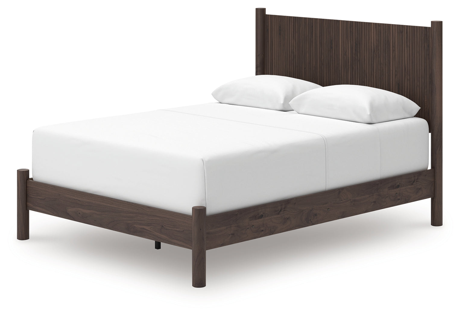 Pamytta Brown Queen Panel Platform Bed, Dresser and Mirror
