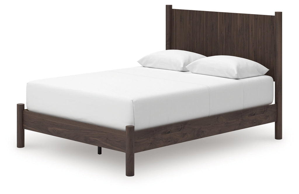 Pamytta Brown Queen Panel Platform Bed