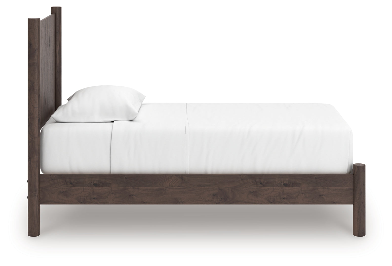 Pamytta Brown Twin Panel Platform Bed, Dresser and Mirror