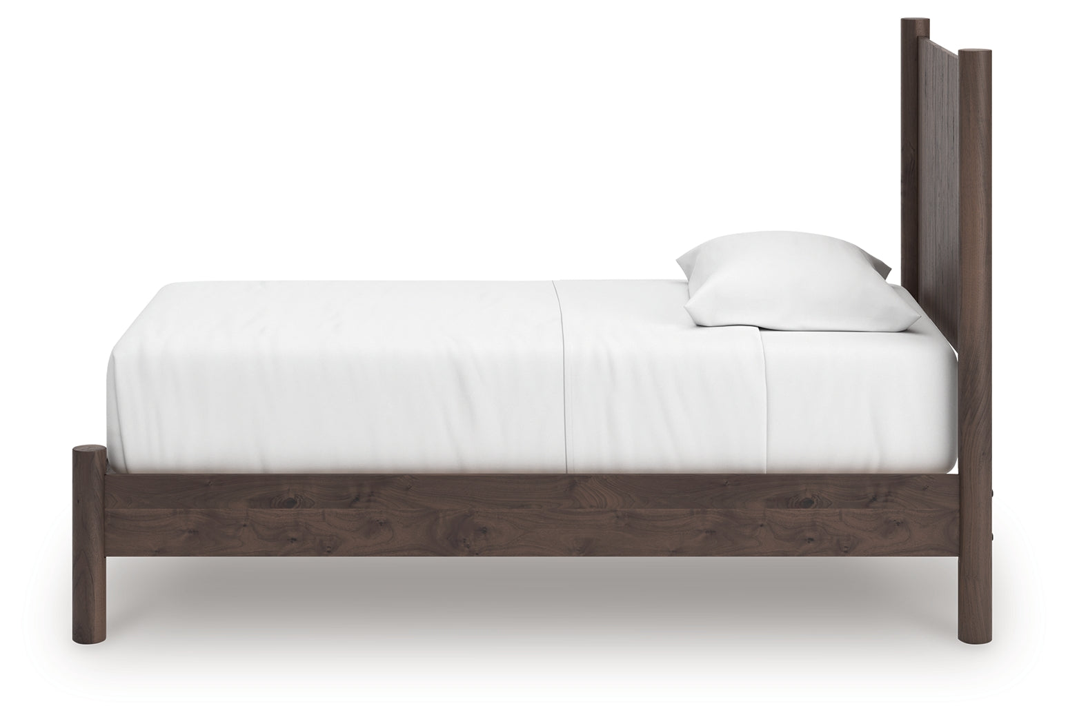 Pamytta Brown Twin Panel Platform Bed, Dresser and Mirror