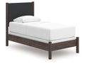 Pamytta Brown Twin Upholstered Panel Bed