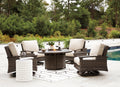 Paradise Trail Medium Outdoor Fire Pit Table, Brown