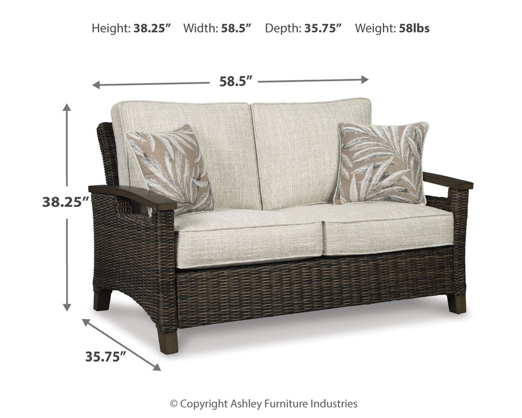 Paradise Trail Outdoor Loveseat w/ Cushion