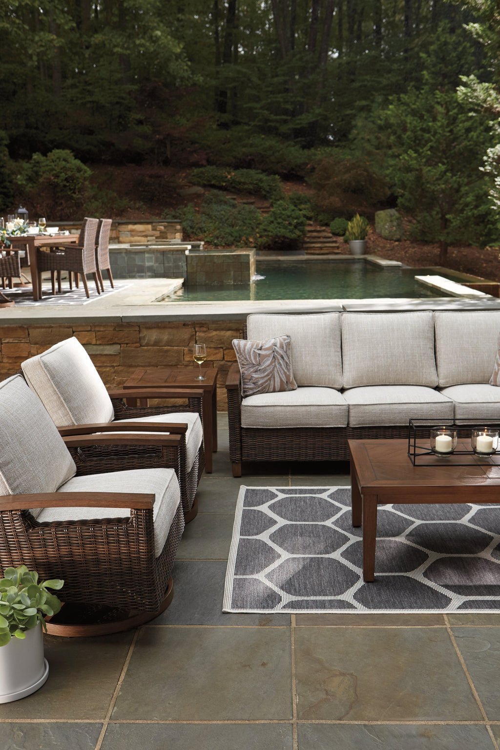 Paradise Trail Outdoor Sofa w/ Cushion