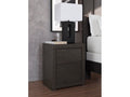 Parlayon Charcoal 23" 2 Drawer Charging Nightstand