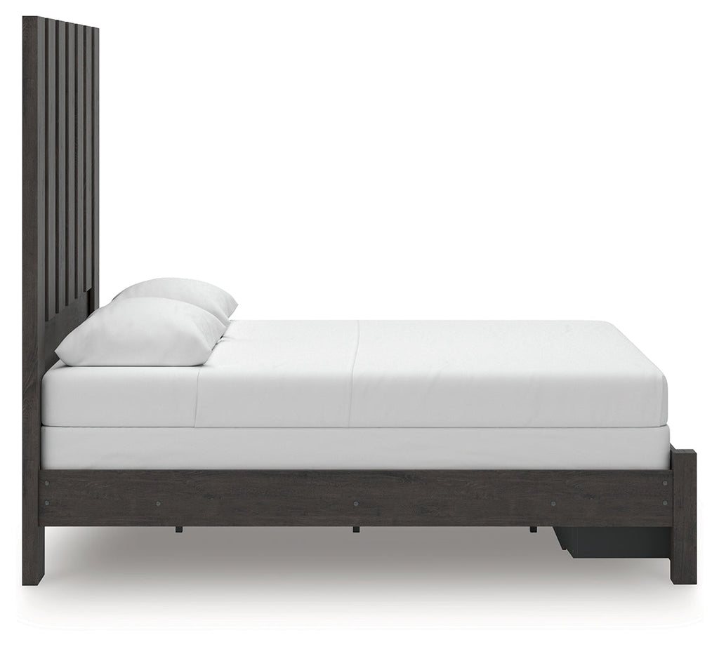 Parlayon Charcoal Queen Panel Storage Bed