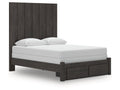 Parlayon Charcoal Queen Panel Storage Bed