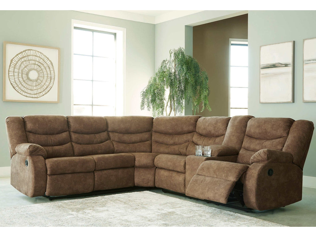 Partymate Brindle Manual Reclining Sectional Living Room Set