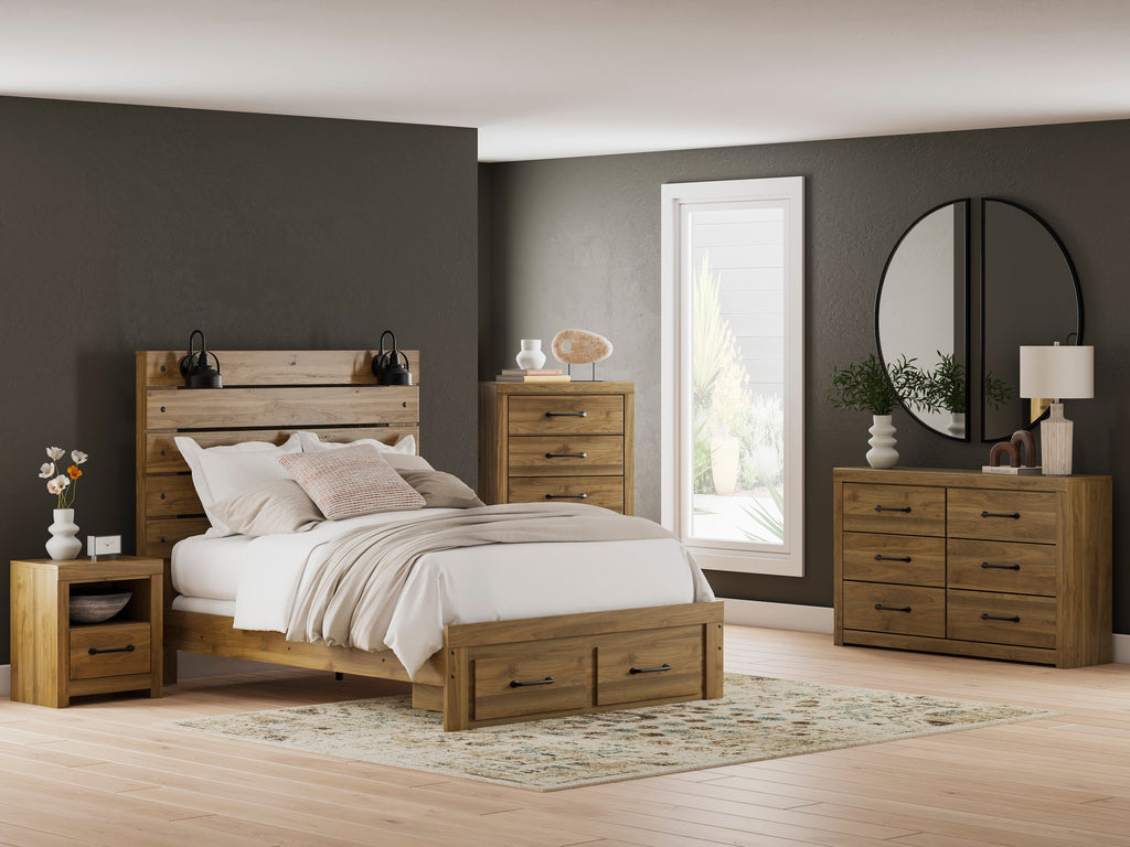 Pasklyn Brown Five Drawer Chest