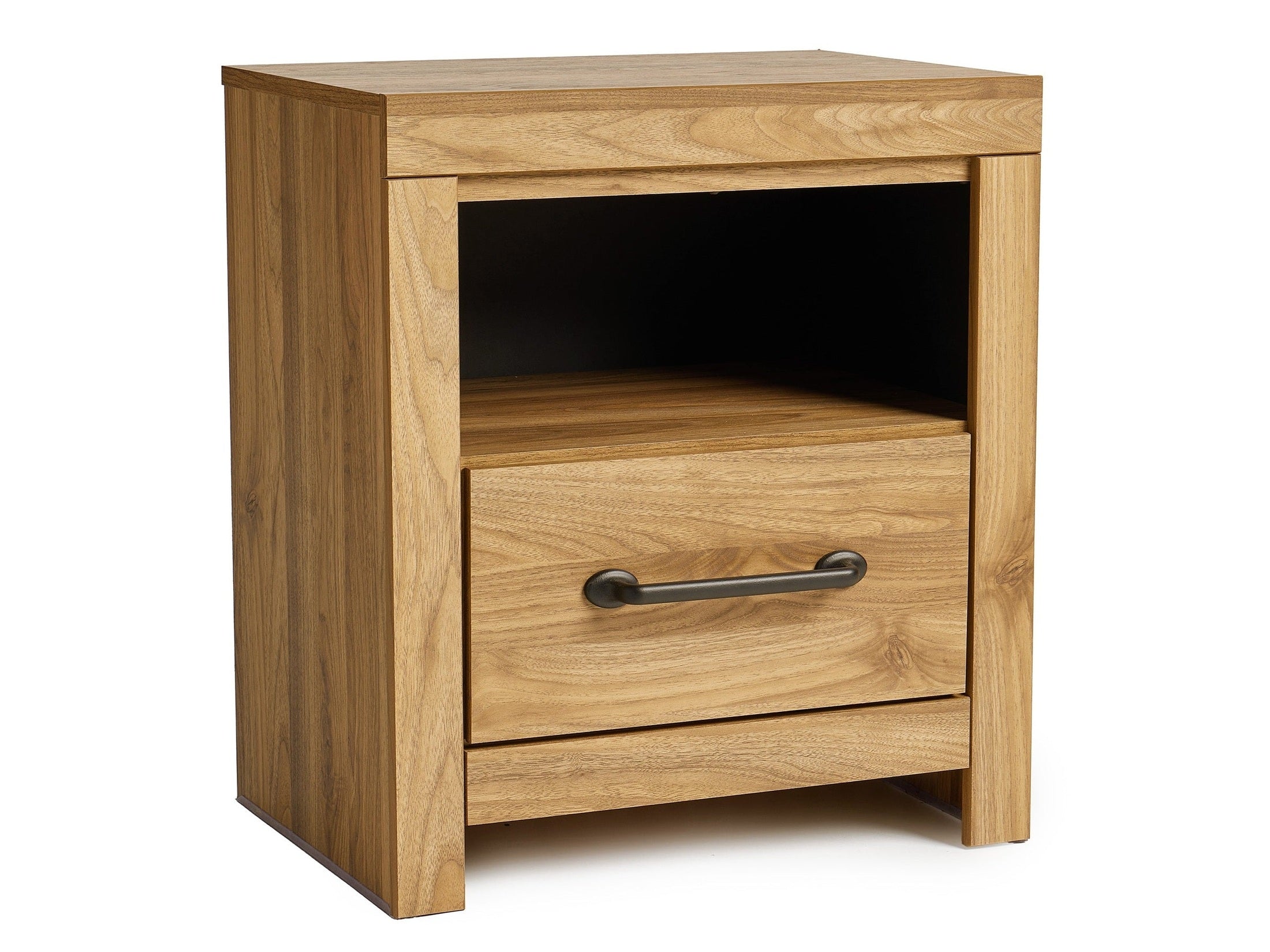 Pasklyn Brown One Drawer Nightstand