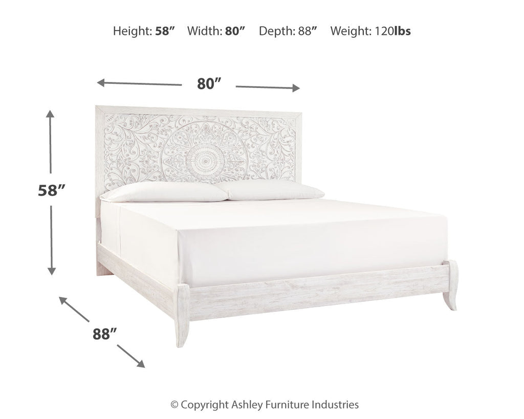 Paxberry King Panel Bedroom Set with Dresser and Mirror