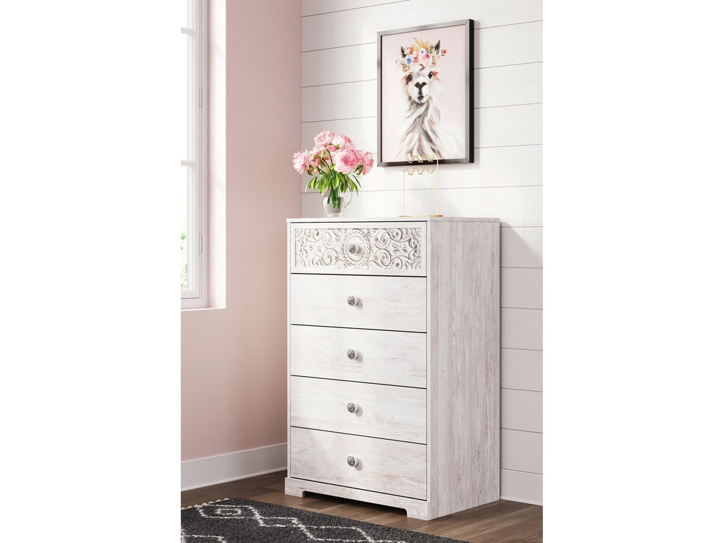 Paxberry Whitewash Chest of Drawers