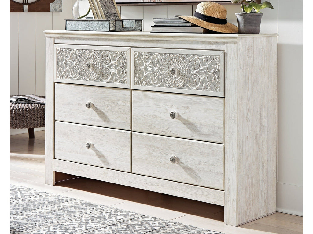 Paxberry Whitewash Dresser (40" H)