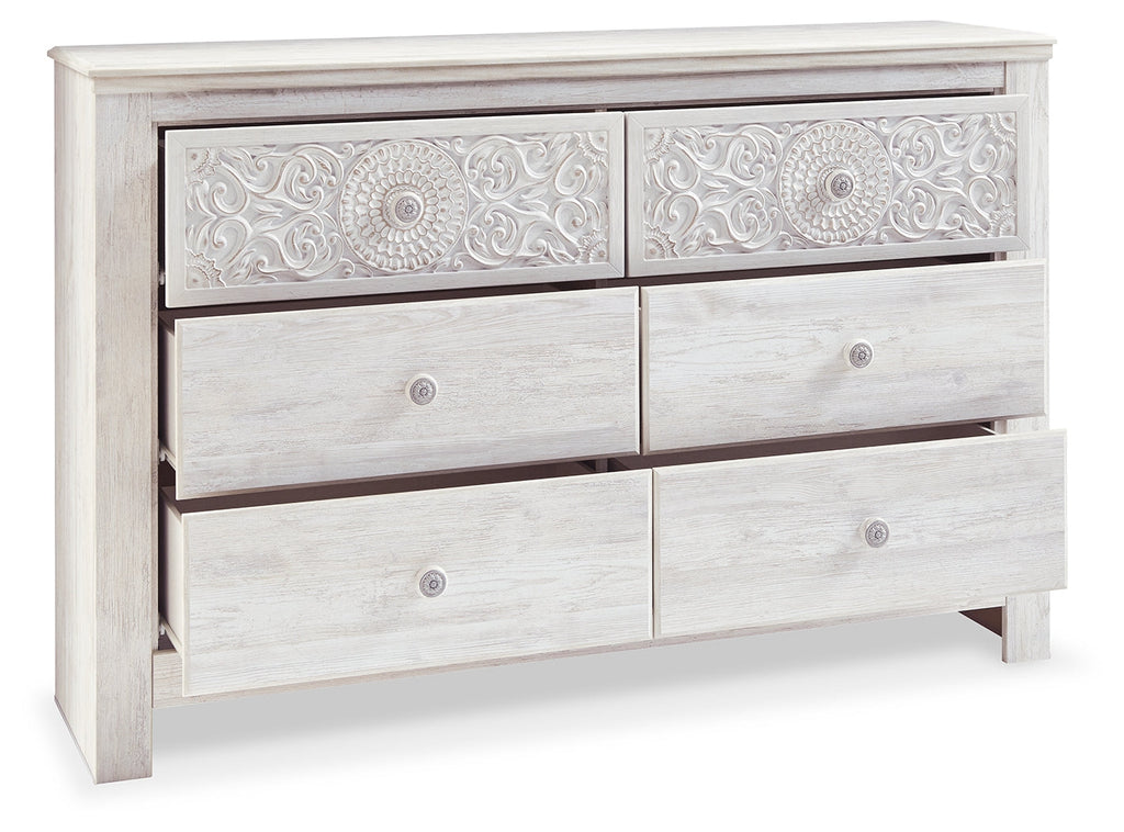 Paxberry Whitewash Dresser (40" H)