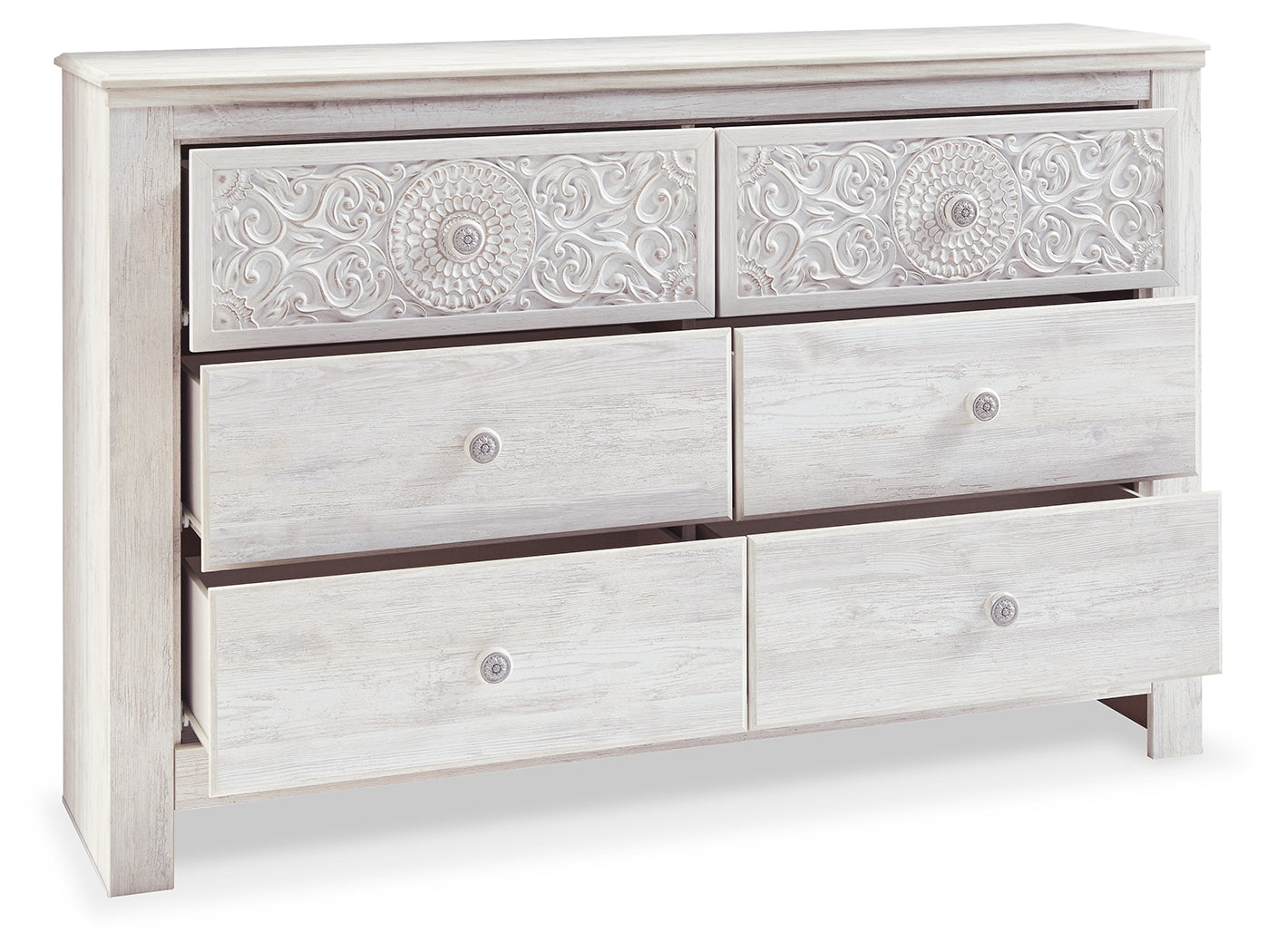 Paxberry Whitewash Dresser (40" H)
