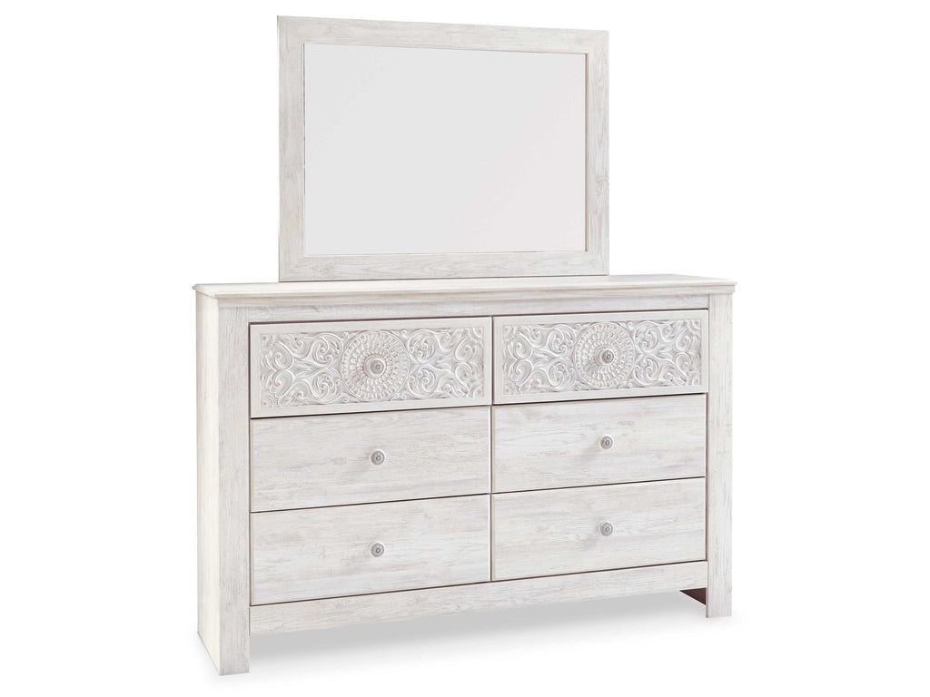 Paxberry Whitewash Dresser & Mirror