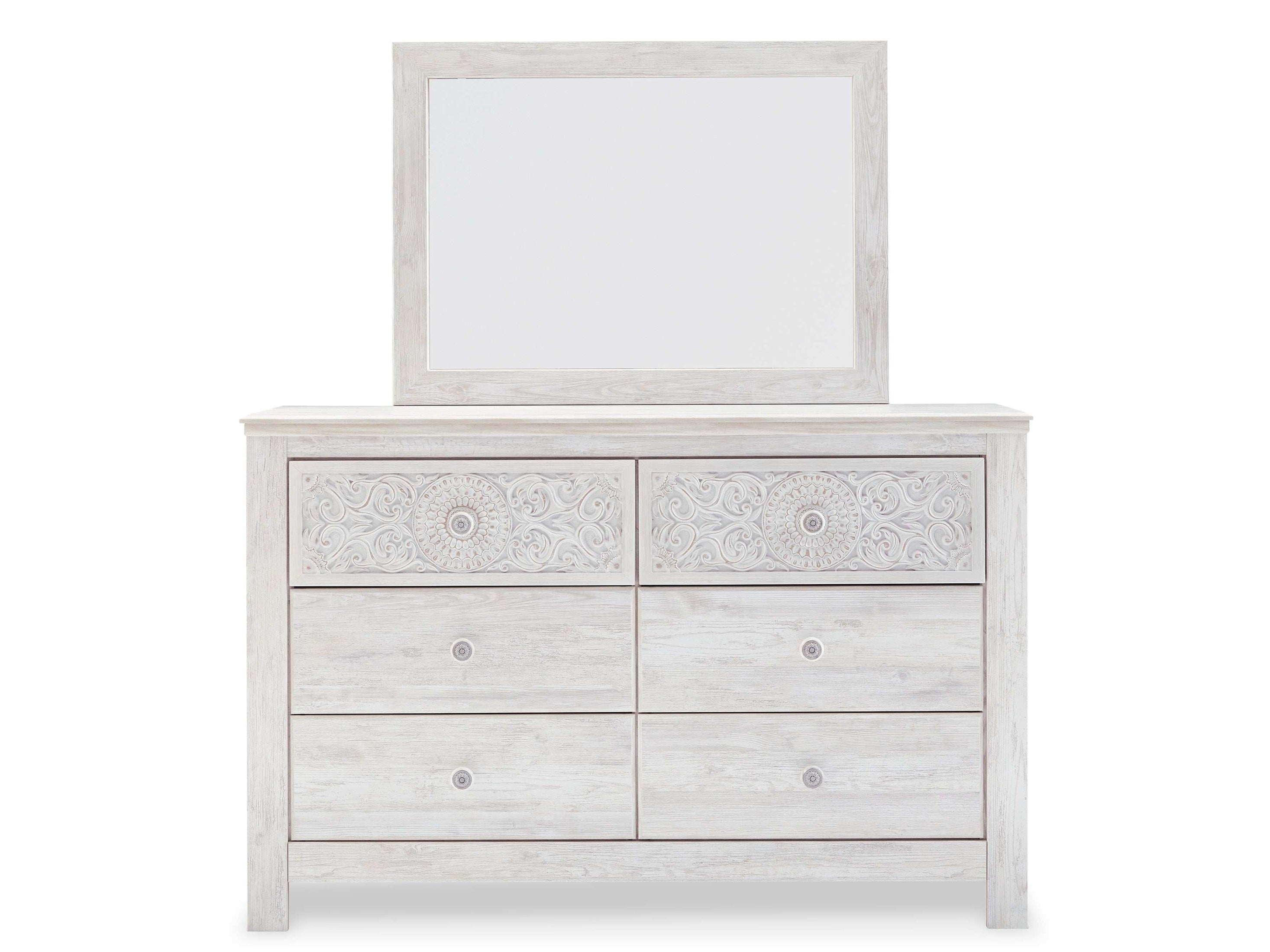 Paxberry Whitewash Dresser & Mirror