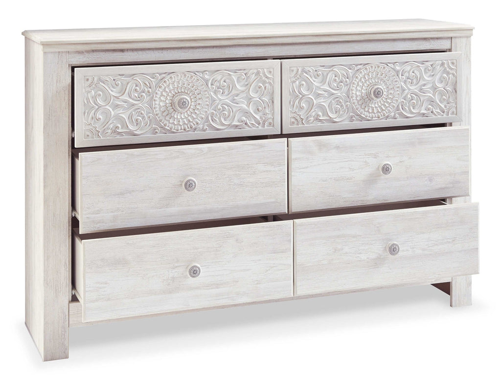 Paxberry Whitewash Dresser & Mirror