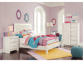 Paxberry Whitewash Full Panel Bedroom Set with Chest and Nightstand