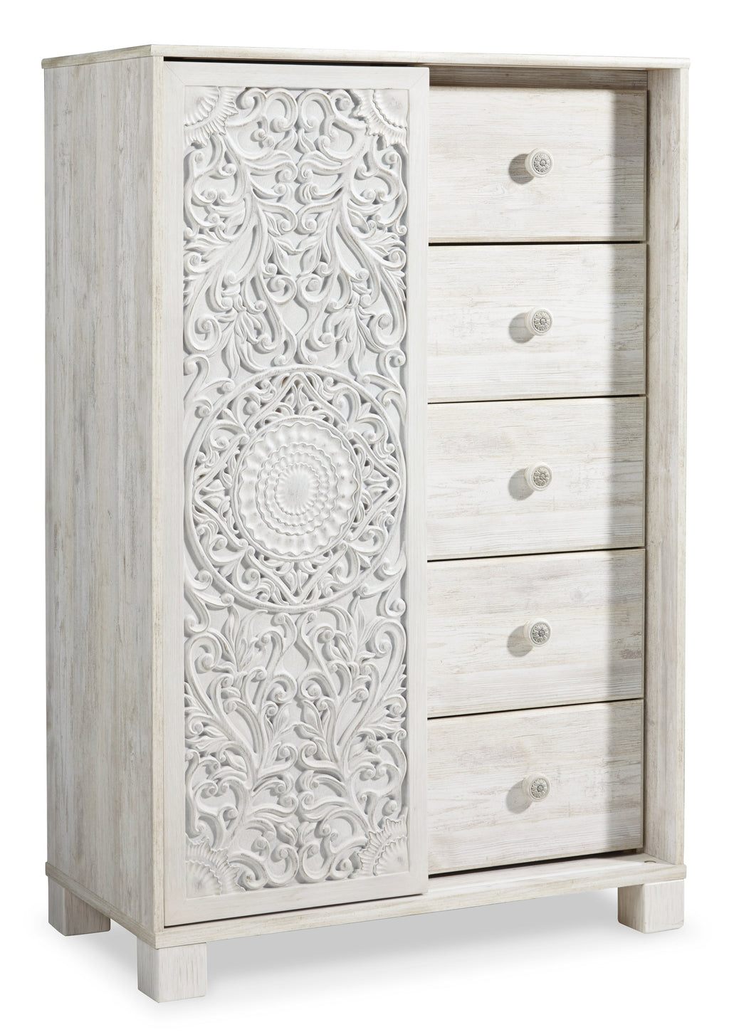 Paxberry Whitewash Full Panel Bedroom Set