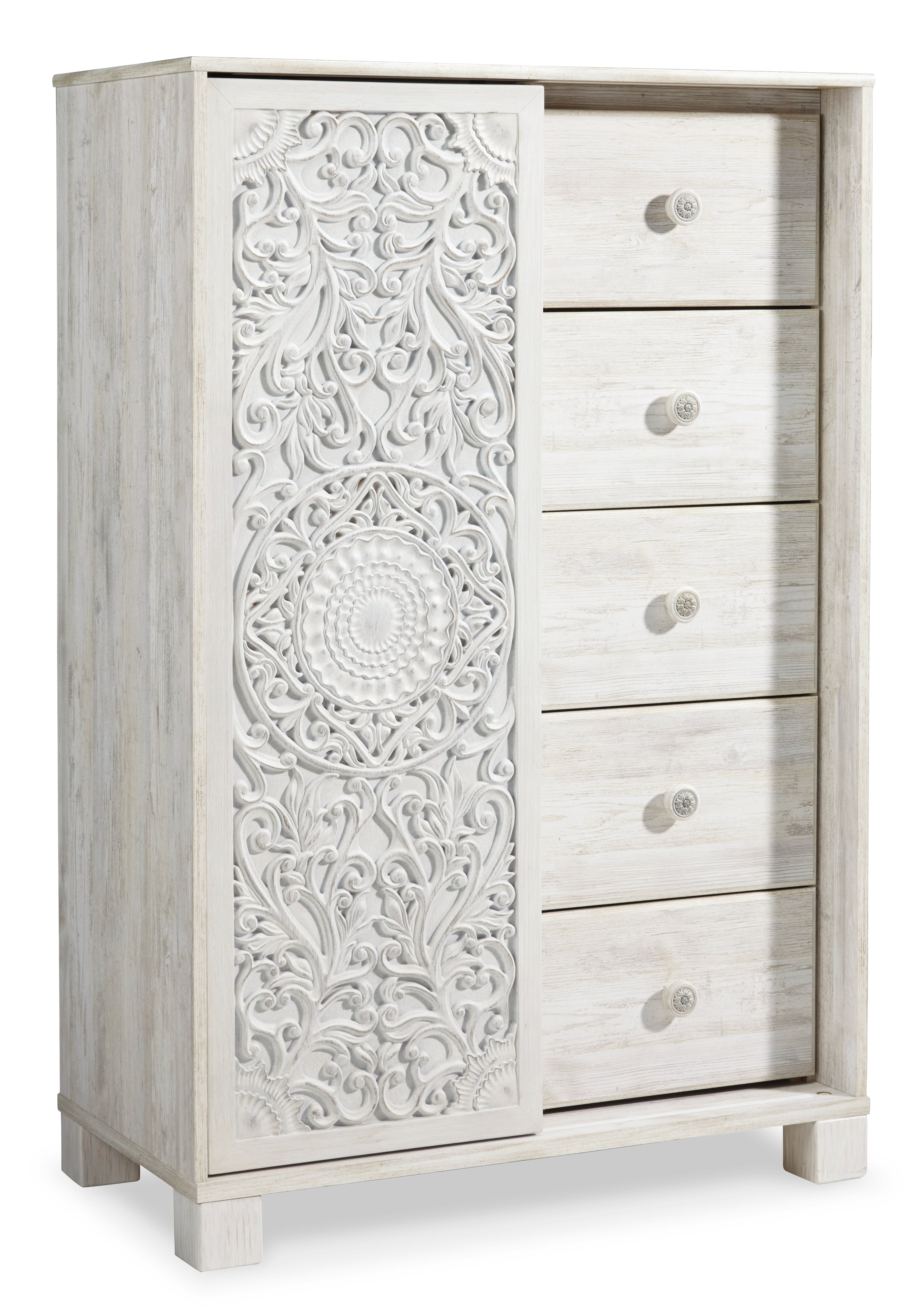Paxberry Whitewash Full Panel Bedroom Set