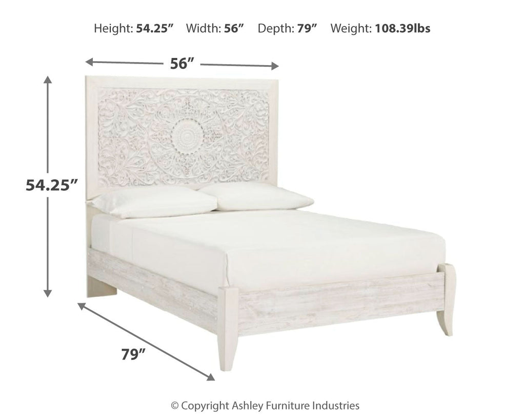 Paxberry Whitewash Full Panel Bedroom Set