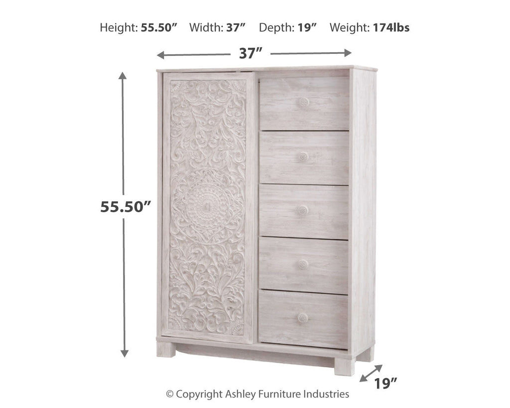 Paxberry Whitewash Full Panel Bedroom Set