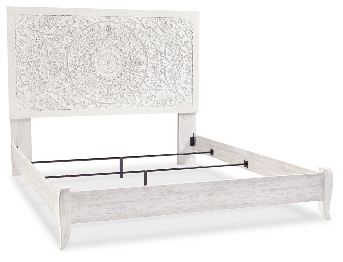 Paxberry Whitewash King Panel Bed & Chest & Nightstand