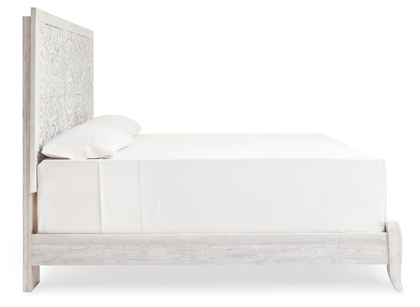 Paxberry Whitewash King Panel Bed & Chest & Nightstand